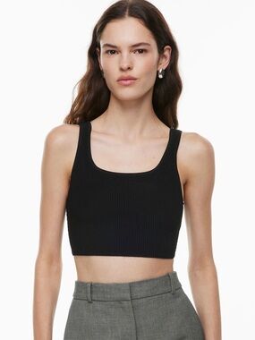 Babaton Sculpt Knit Squareneck Crop Tank
